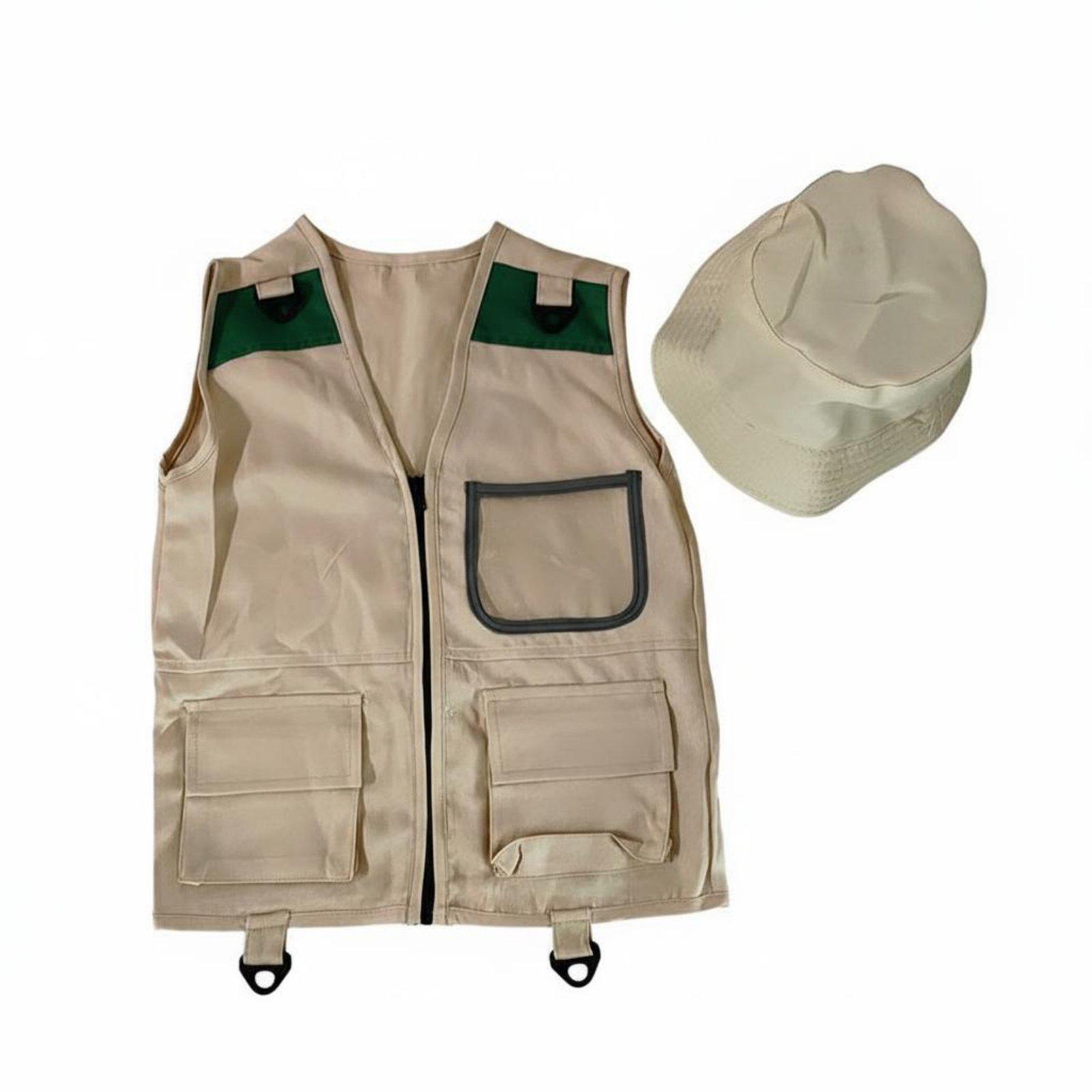 Outdoor Adventure Kit For Boys - ชุดเสื้อกั๊กนักสำรวจสำหรับเด็ก ชุดเครื่องแต่งกายผจญภัย ของเล่นกลางแจ้งสำหรับเด็ก ชุดเล่นบทบาทสมมติสำหรับเด็ก ชุดของเล่นสำหรับการเดินทางและการสำรวจ