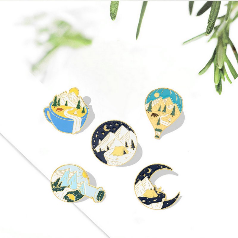 Outdoor Adventure With Kids - แคมป์ปิ้งผจญภัยEnamel Pins Customกลางแจ้งสํารวจทิวทัศน์ธรรมชาติเข็มกลัดLapel Badgeกระเป๋าการ์ตูนของขวัญเครื่องประดับสําหรับเด็กเพื่อน