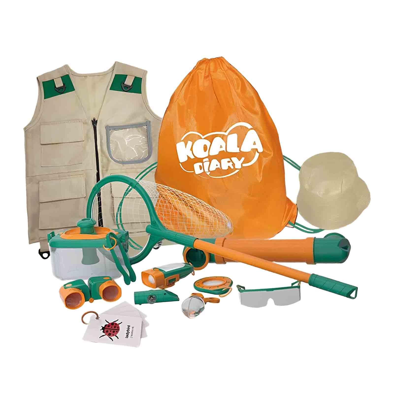 Outdoor Adventure Kit For Boys - ชุดอุปกรณ์นักสำรวจ14X สำหรับเด็กอุปกรณ์เสริมการผจญภัยกลางแจ้งชุดของขวัญวันเกิดเด็กหญิงเด็กชายเด็กอายุ3-12ปีของขวัญสำหรับเด็กอายุ3-12ปี