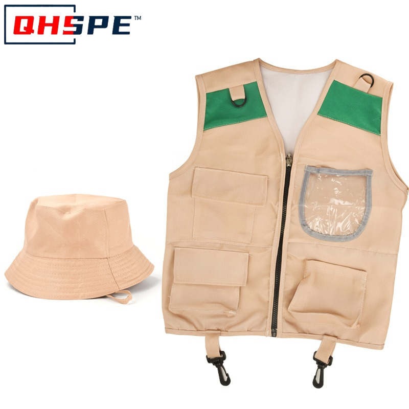 Outdoor Adventure Kit For Boys - เด็ก Explorer เสื้อกั๊กและหมวกเครื่องแต่งกาย Safari Cargo เสื้อกั๊กเด็กชุดผจญภัยกลางแจ้งสําหรับเด็กเล็ก