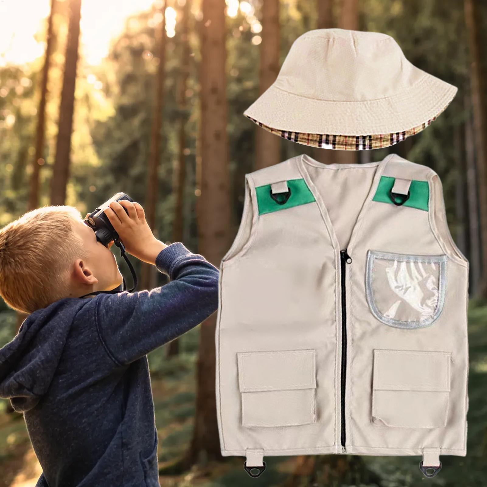 ชุดเสื้อกั๊กและหมวกนักสำรวจสำห - Outdoor Adventure Kit For Boys บทวิจารณ์และราคา