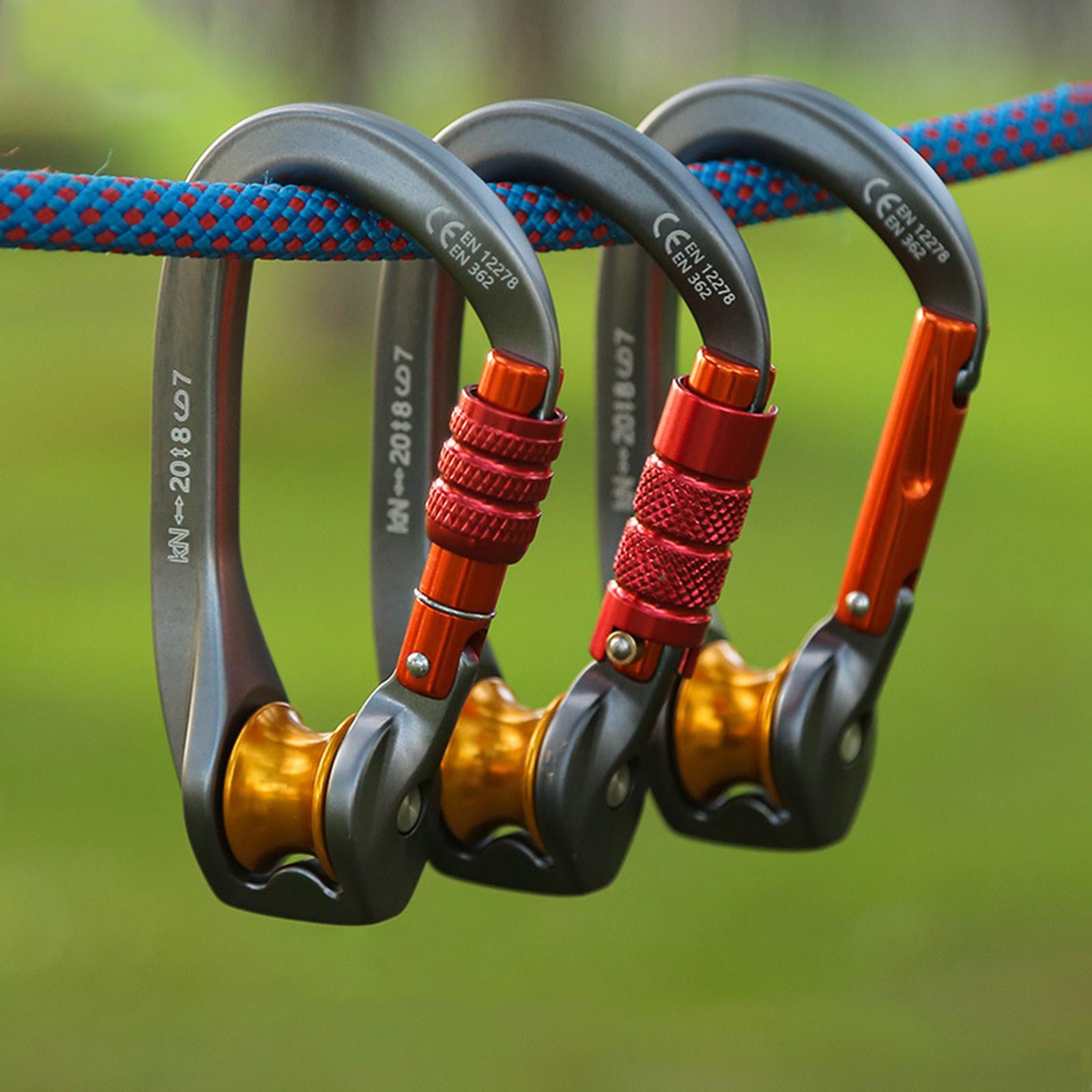 อุปกรณ์ปีนเขาหมอนเป่าลมห่วงรูป - Carabiner Locking D บทวิจารณ์และราคา