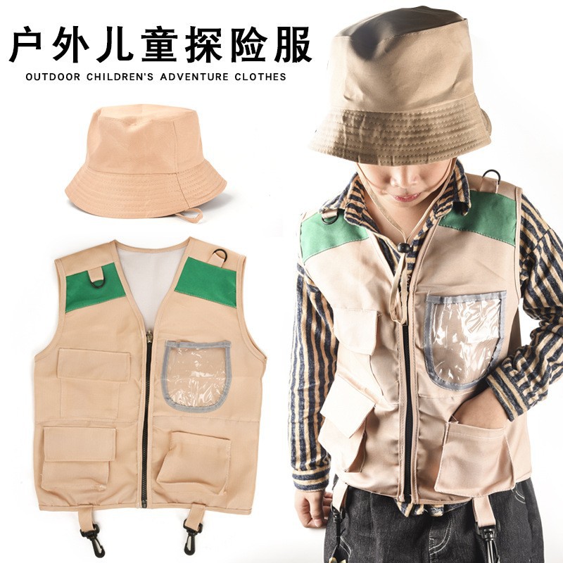 ชุดเสื้อกั๊กและหมวกนักสำรวจสำห - Outdoor Adventure Kit For Boys บทวิจารณ์และราคา