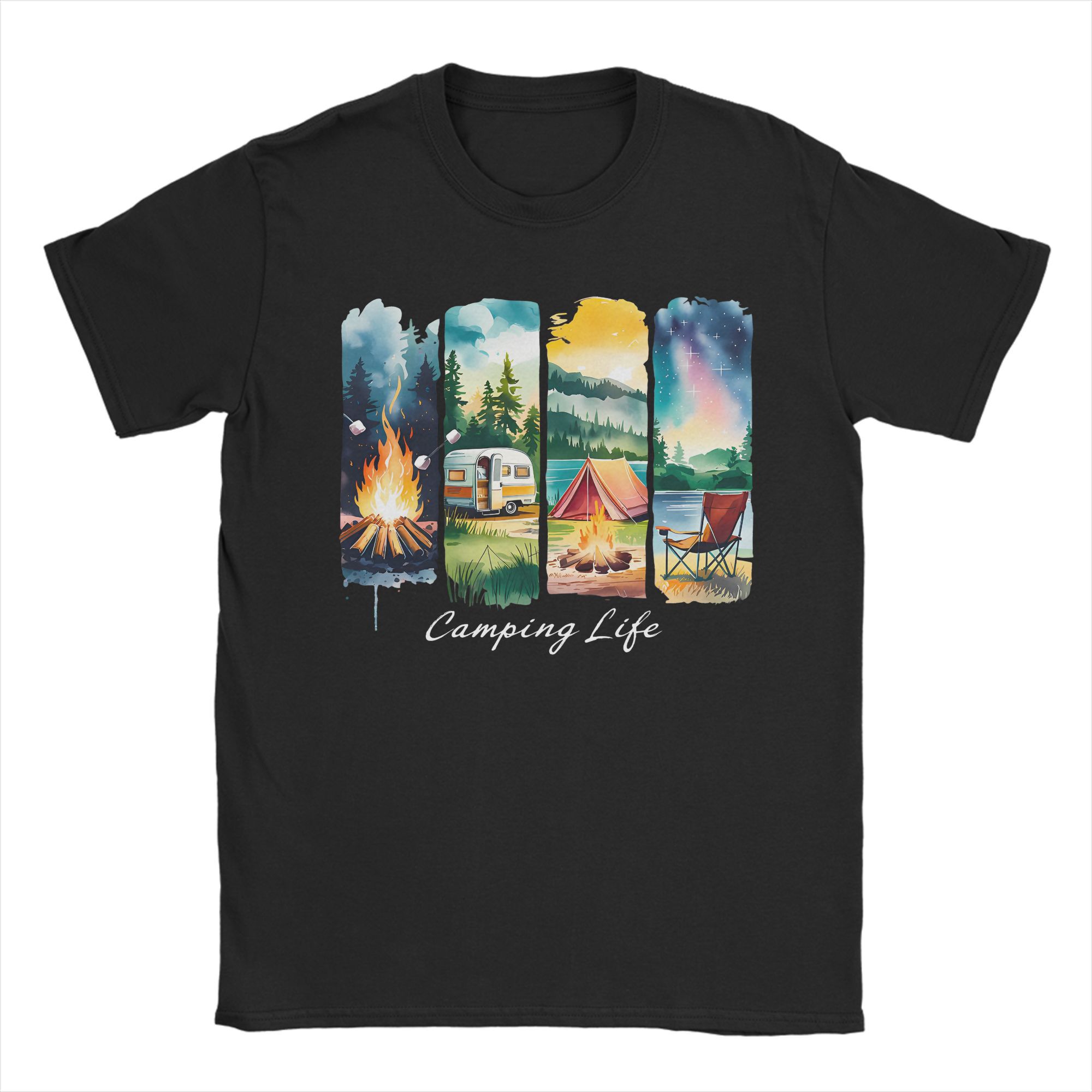 เสื้อยืด Camping Life RV เต็นท - Outdoor Adventure Rv บทวิจารณ์และราคา