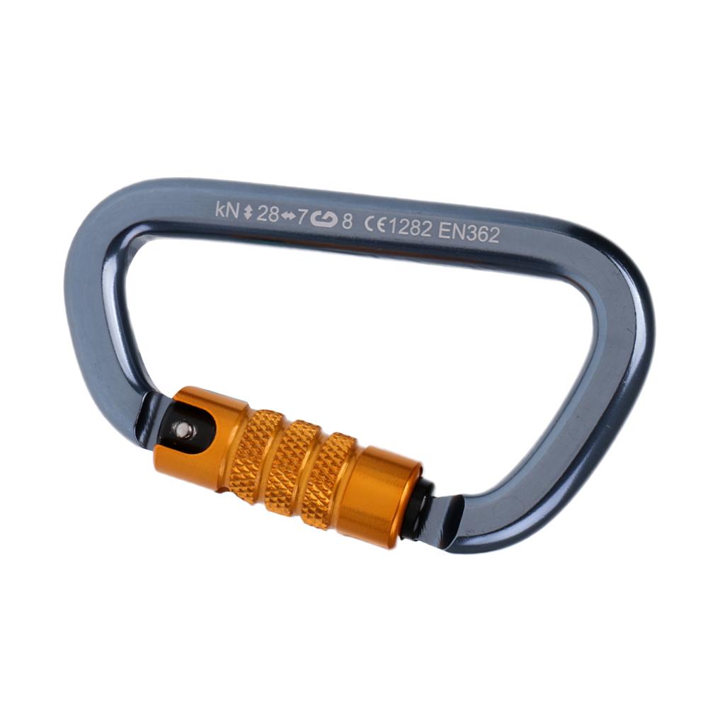 คาราบิเนอร์อะลูมิเนียมรูปตัว D - Carabiner Locking D บทวิจารณ์และราคา