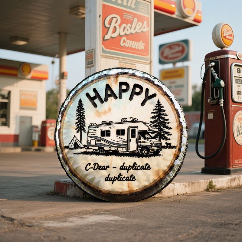 HAPPY RV Camping Theme ผ้าคลุม - Outdoor Adventure Rv บทวิจารณ์และราคา