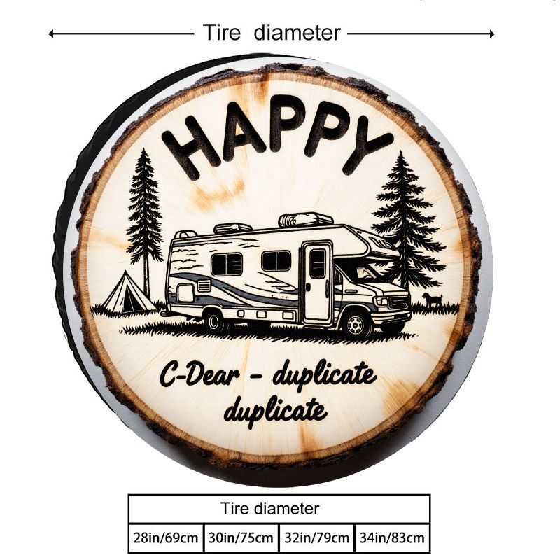 HAPPY RV Camping Theme ผ้าคลุม - Outdoor Adventure Rv บทวิจารณ์และราคา