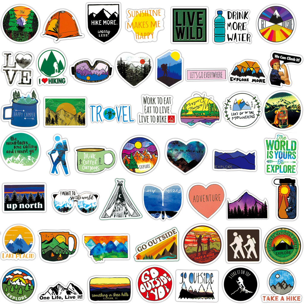 ชุดสติกเกอร์กันน้ำธีมค่ายฤดูร้ - Outdoor Adventure Store บทวิจารณ์และราคา