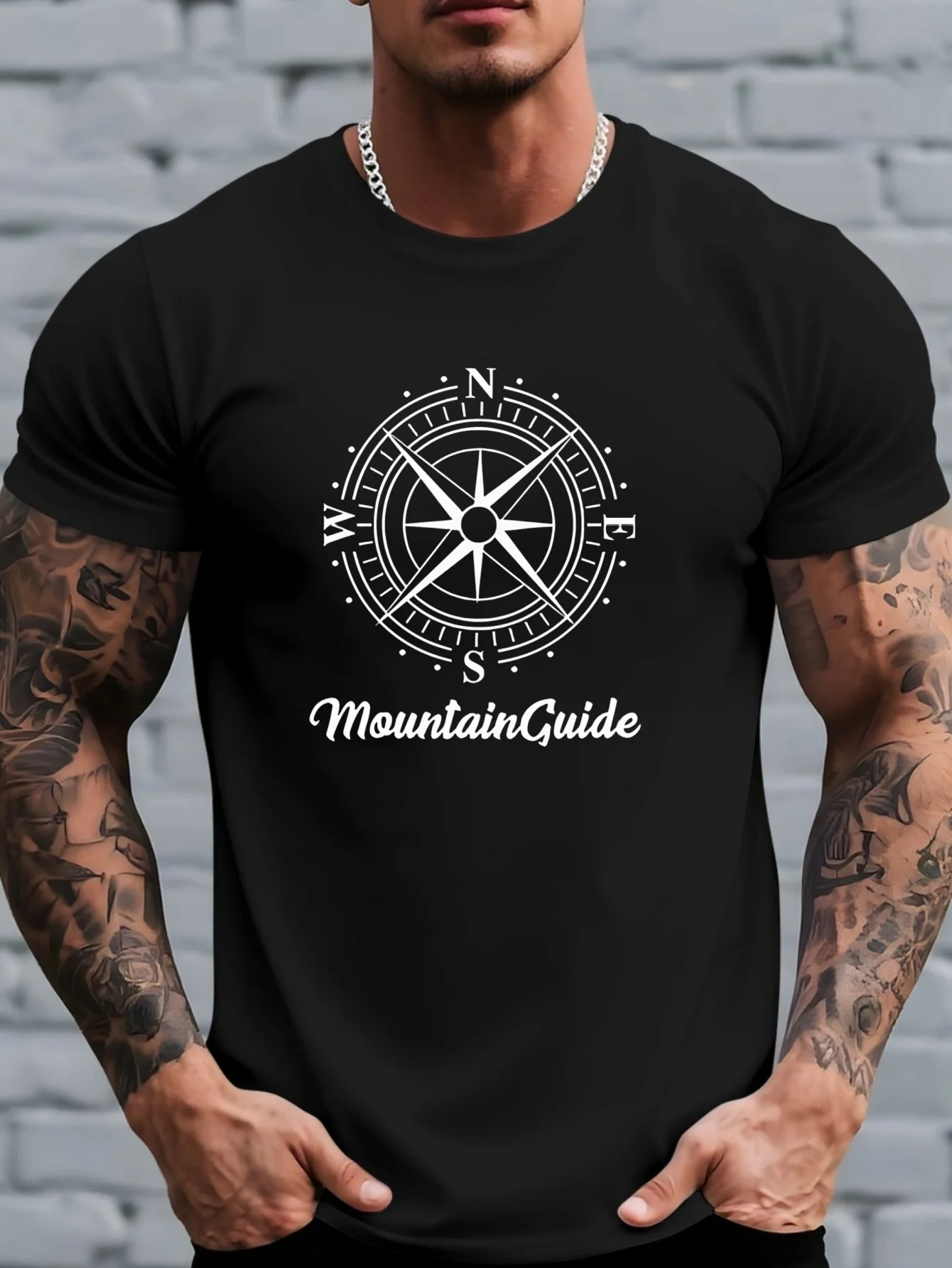เสื้อยืดแฟชั่นใหม่สำหรับผู้ชาย - Outdoor Adventure Guide บทวิจารณ์และราคา