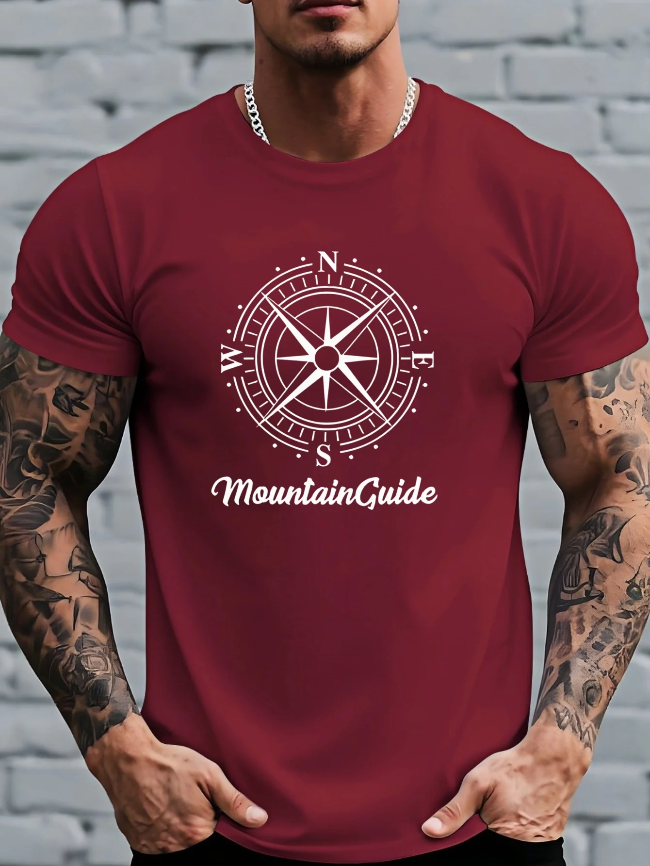 เสื้อยืดแฟชั่นใหม่สำหรับผู้ชาย - Outdoor Adventure Guide บทวิจารณ์และราคา