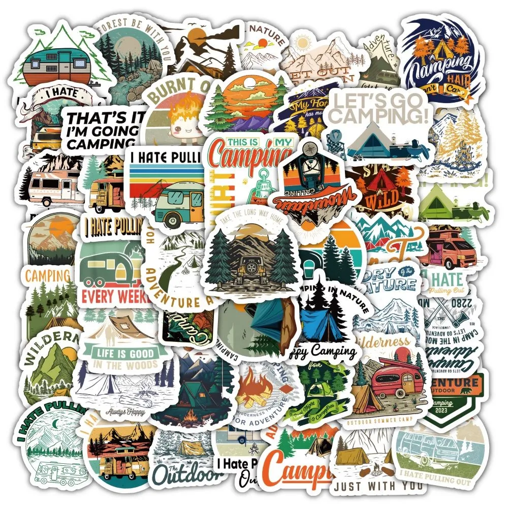 ชุดสติกเกอร์สไตล์แคมป์ปิ้งกลาง - Outdoor Adventure Store บทวิจารณ์และราคา
